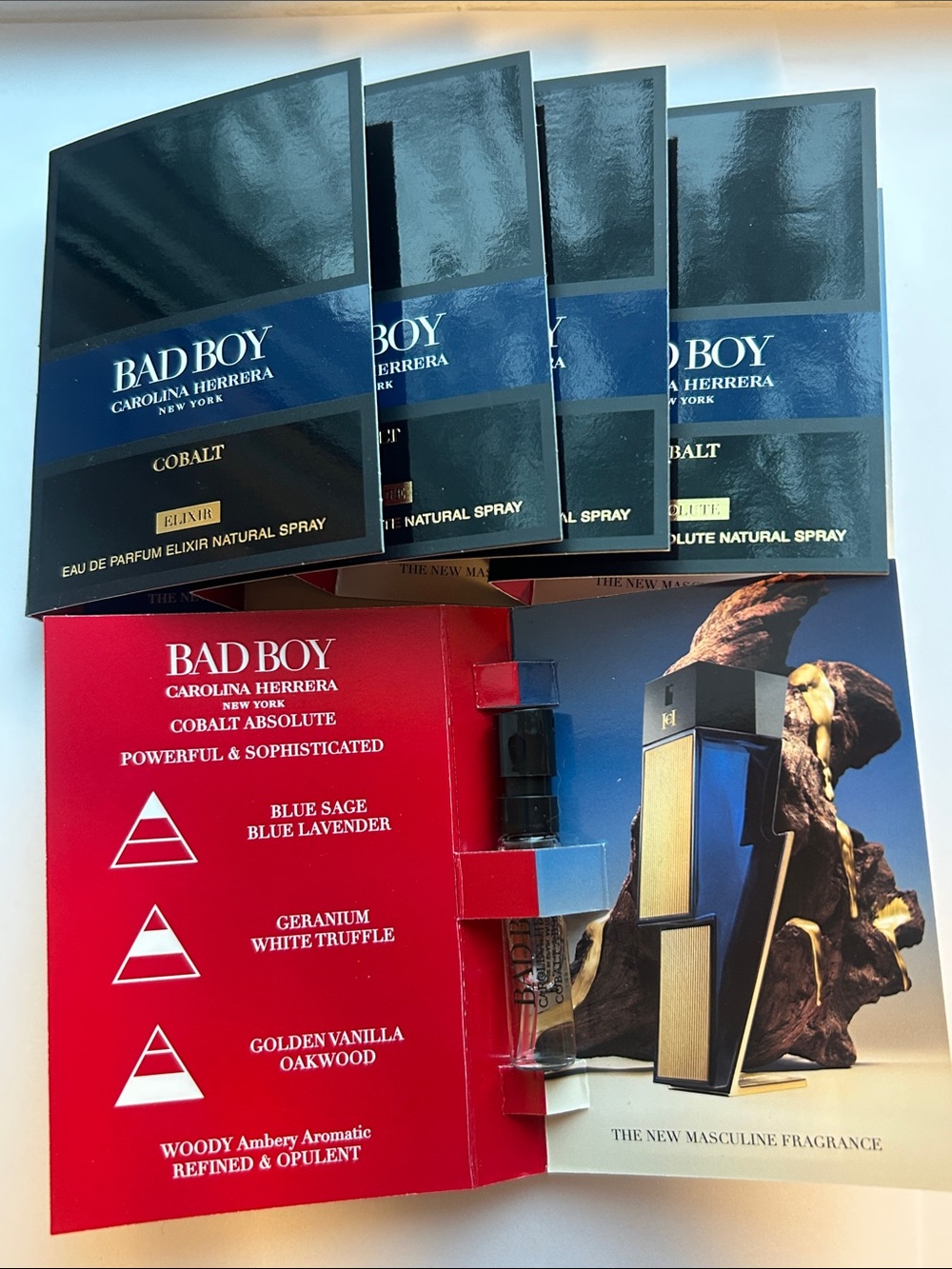 1.5mlx5 Carolina Herrera bad boy Cobalt men’s samples spray set